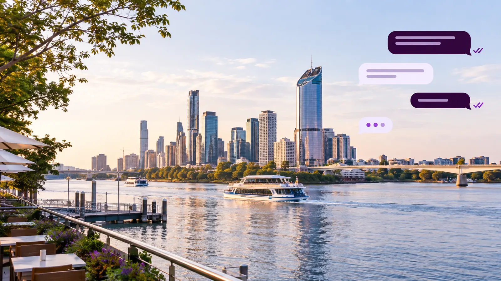 Brisbane River-cruises (lunch en sightseeing)